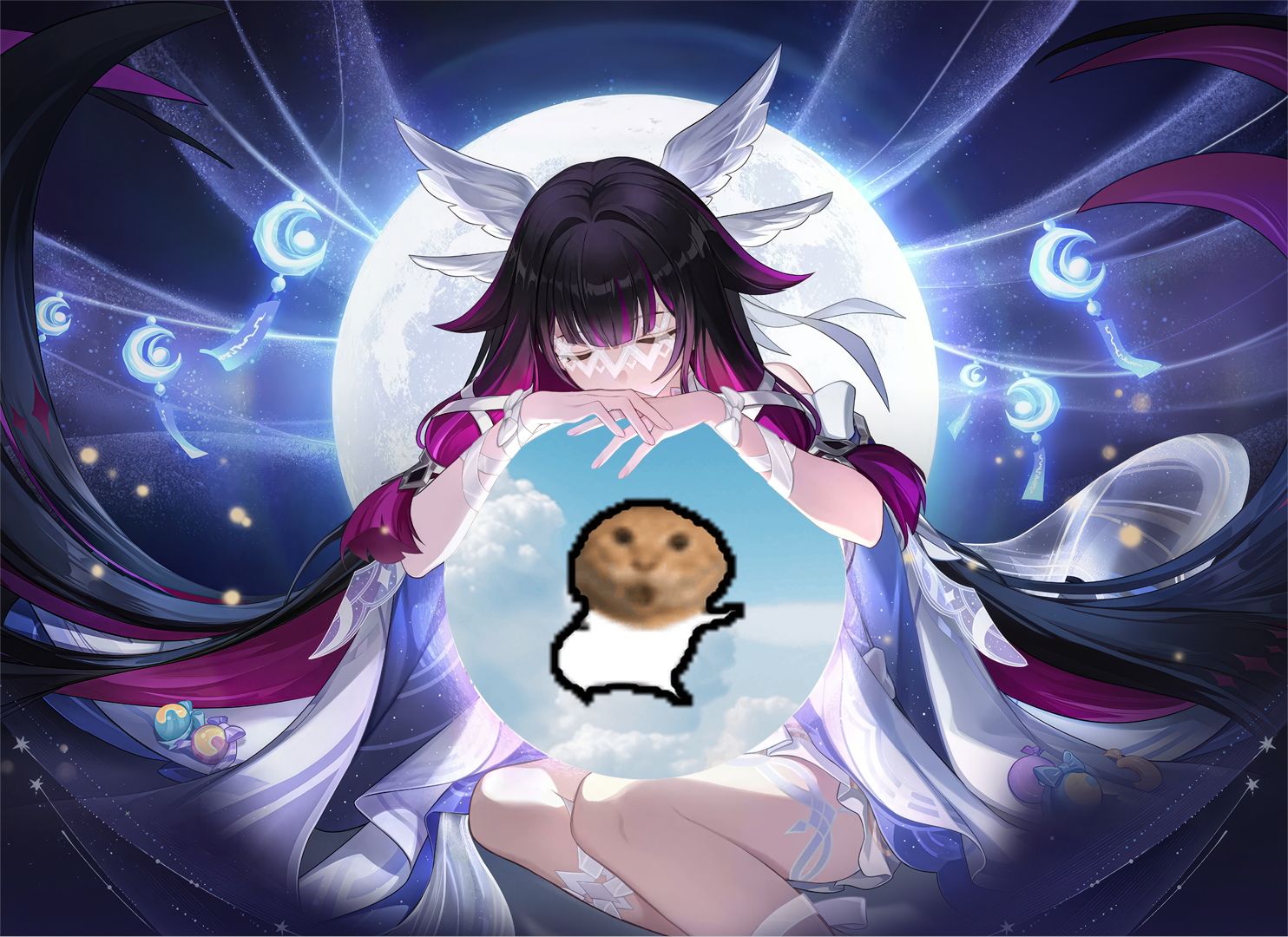 meme mihoyo_columbina_hug